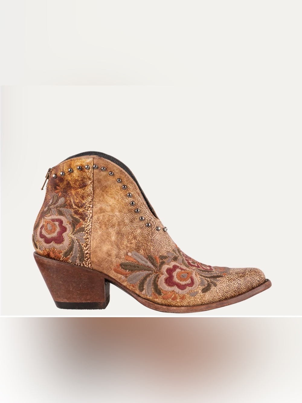 Old Gringo Short Janely Booties - Tawny Sz 7 B Embroidered Studded Zip Booties